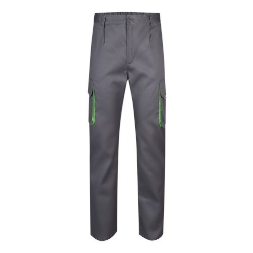 Pantalón de trabajo Bicolor Velilla 103004 Gris-Verde lima