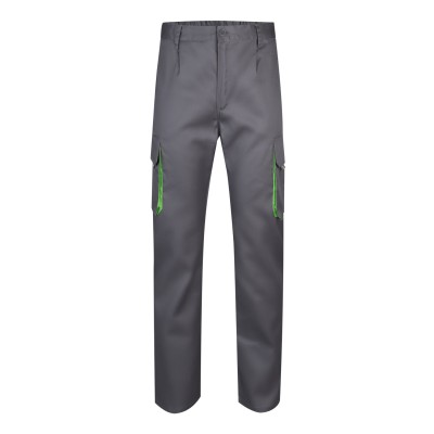 Pantalón de trabajo Bicolor Velilla 103004 Gris-Verde lima