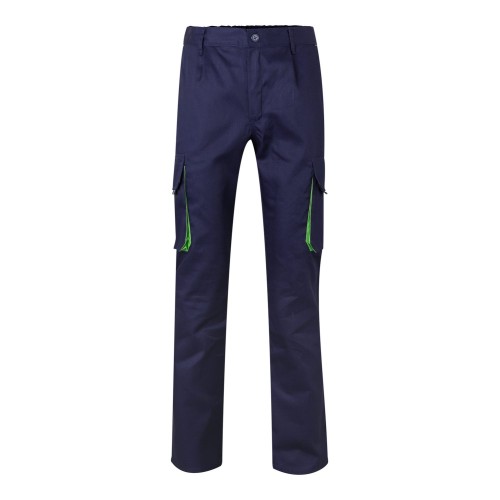Pantalón de trabajo Bicolor Velilla 103004 Marino-Verde lima