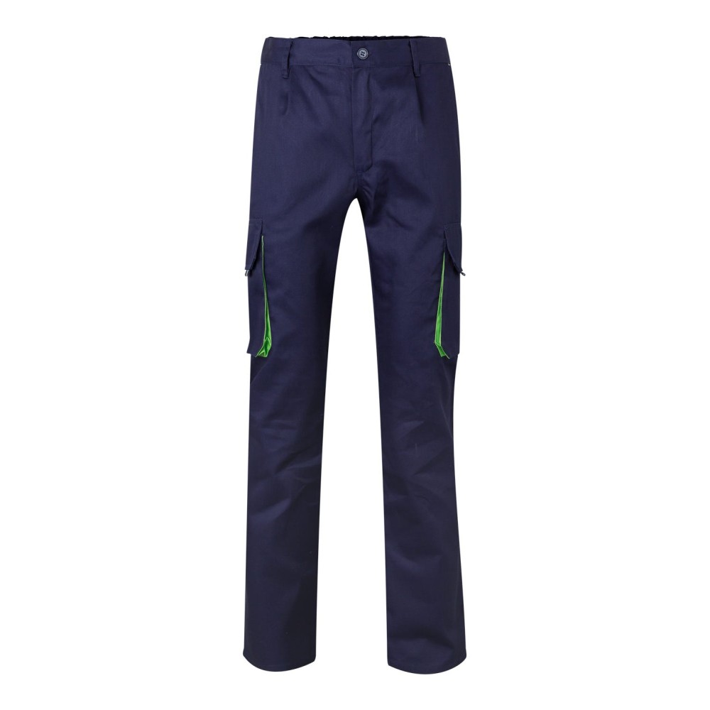 Pantalón de trabajo Bicolor Velilla 103004 Marino-Verde lima