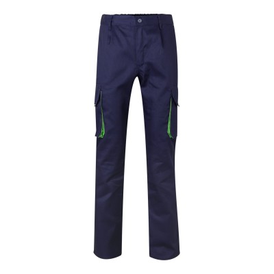 Pantalón de trabajo Bicolor Velilla 103004 Marino-Verde lima