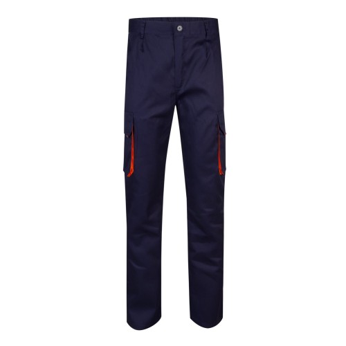 Pantalón de trabajo Bicolor Velilla 103004 Marino-Naranja