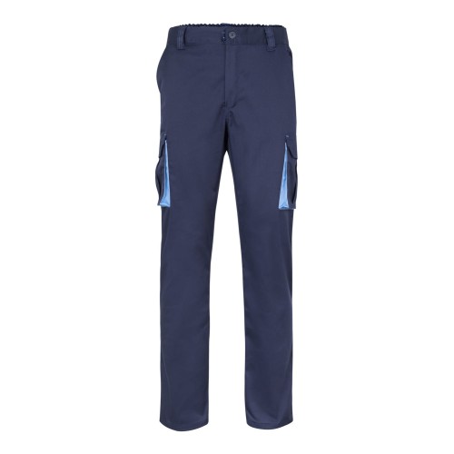 Pantalón de trabajo Bicolor Velilla 103004 Azul Navy-Celeste