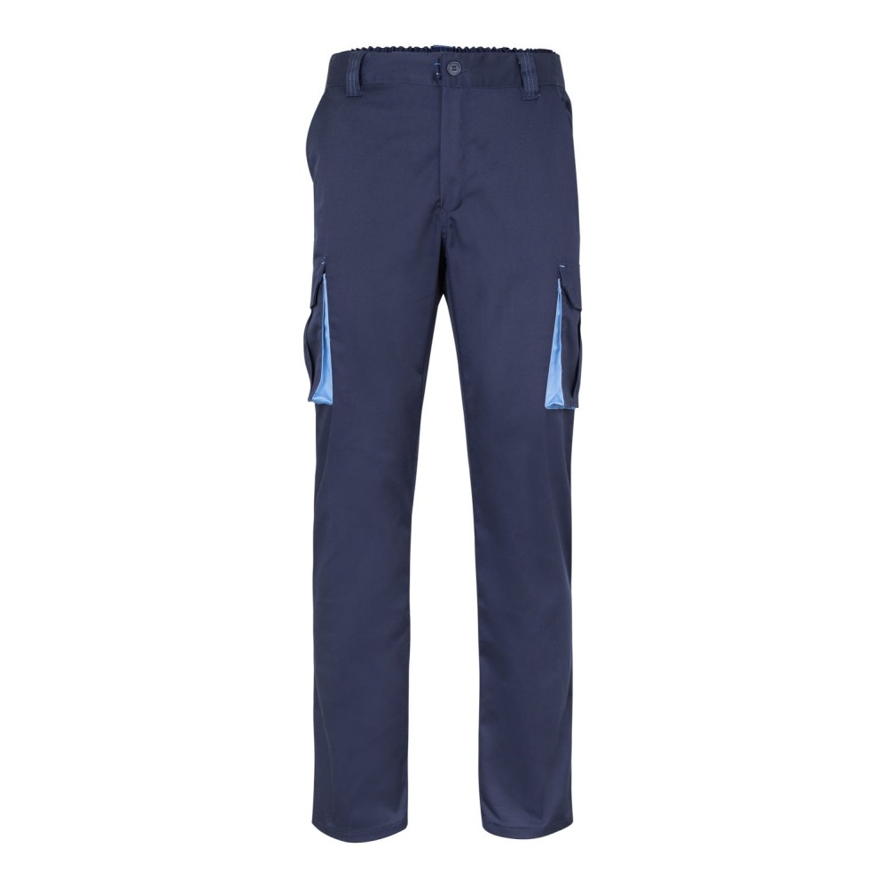 Pantalón de trabajo Bicolor Velilla 103004 Azul Navy-Celeste