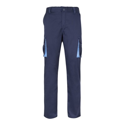 Pantalón de trabajo Bicolor Velilla 103004 Azul Navy-Celeste