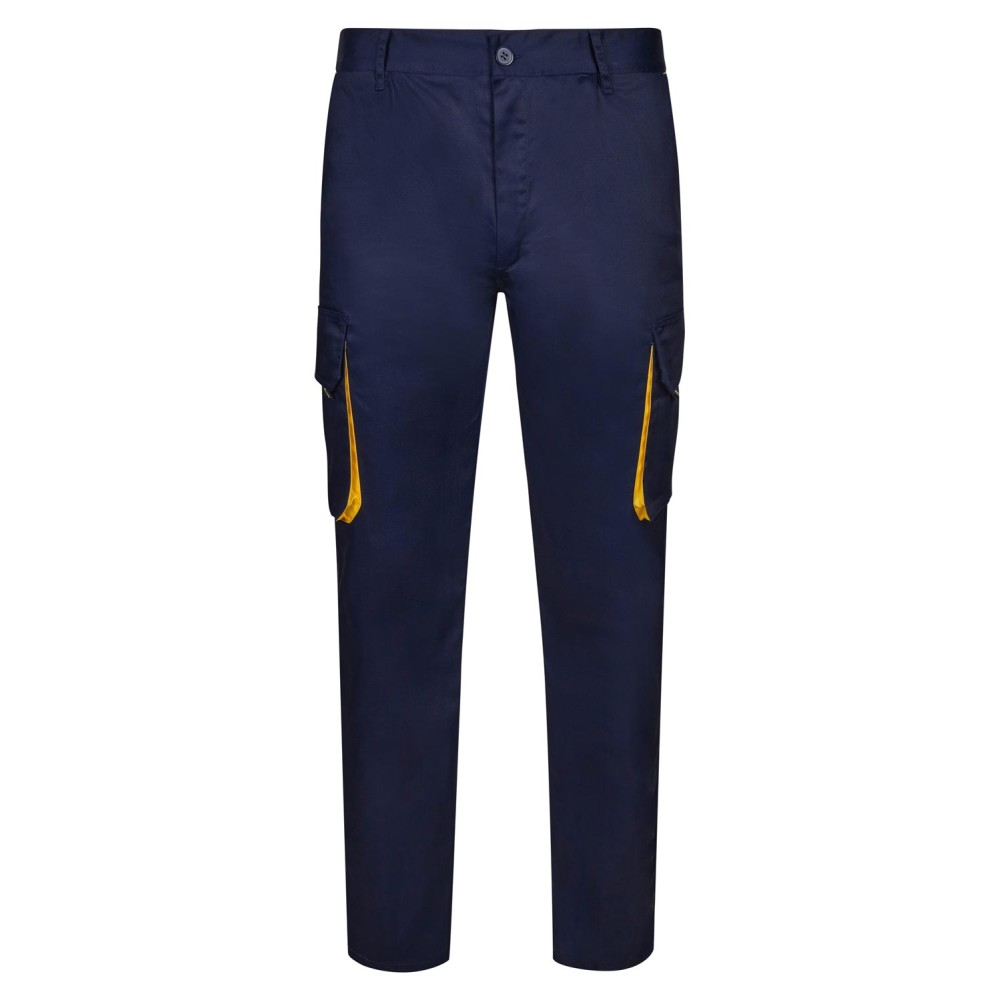Pantalón de trabajo Bicolor Velilla 103004 Azul Navy-Amarillo