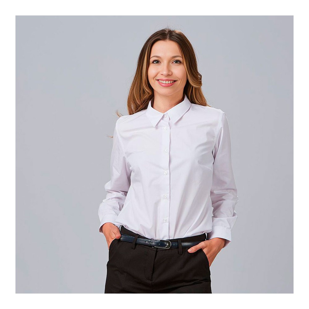 Camisa laboral mujer elástica Garys 240001 blanco