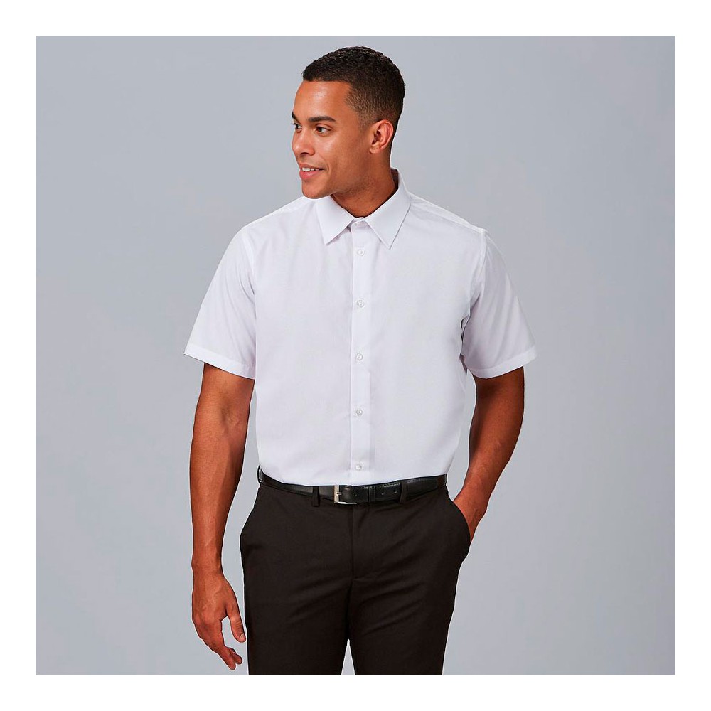Camisa laboral hombre básica manga corta Garys 260006 blanca