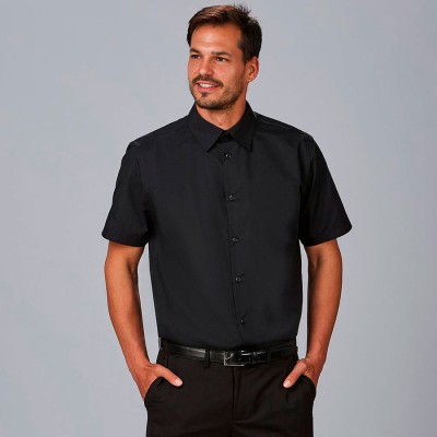 Camisa laboral hombre básica manga corta Garys 260006 negra