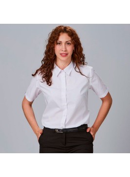 Camisa laboral mujer elástica  manga corta Garys 240003 blanca