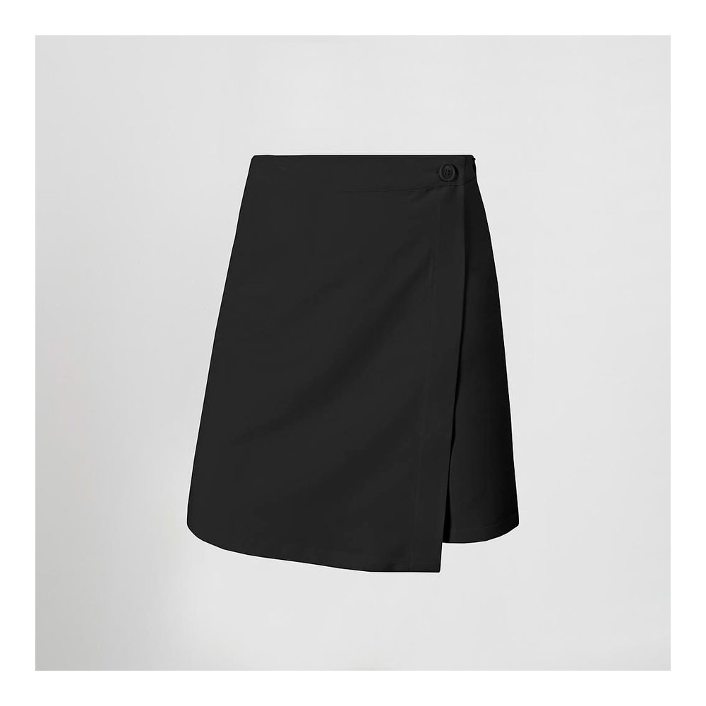 Falda pantalón de camarera de microfibra Negro