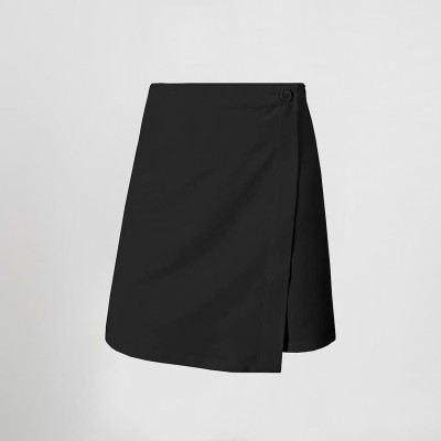 Falda pantalón de camarera de microfibra Negro
