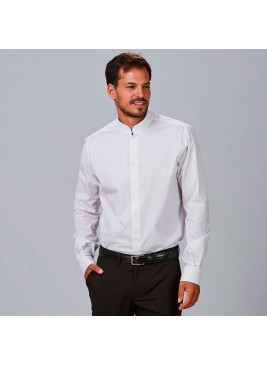 Camisa laboral hombre elástica cuello mao Garys 260005 blanco
