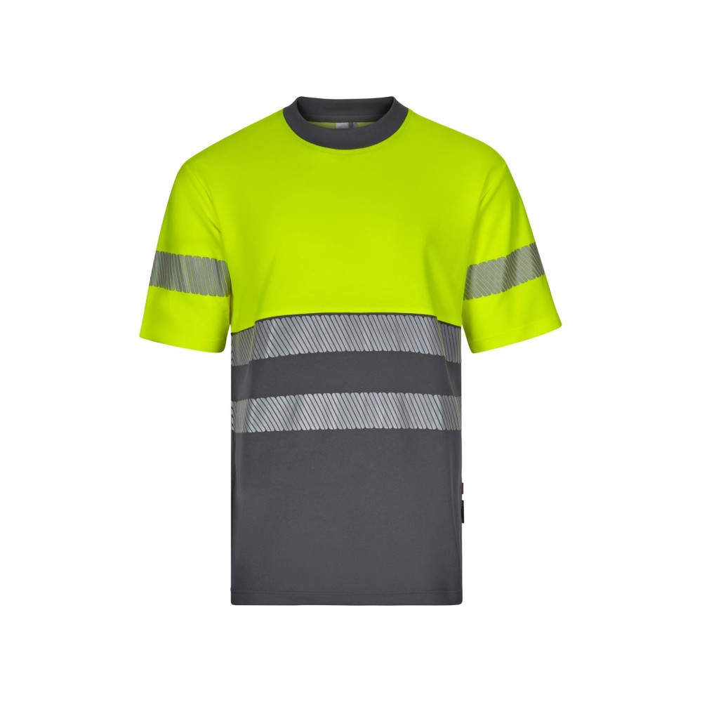 Camiseta alta visibilidad bicolor Velilla 305509 Gris-Amarillo