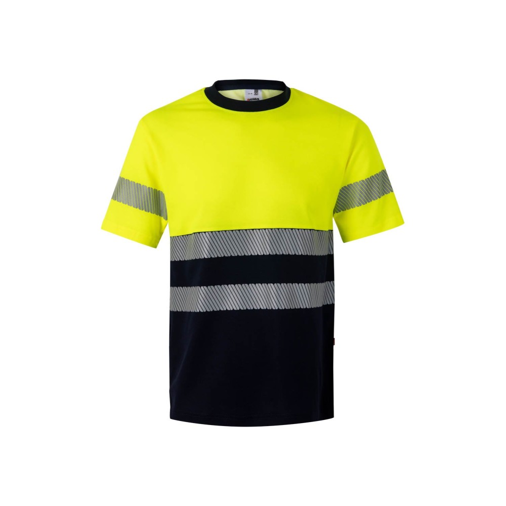 Camiseta alta visibilidad bicolor Velilla 305509 Azul Navy-Amarillo