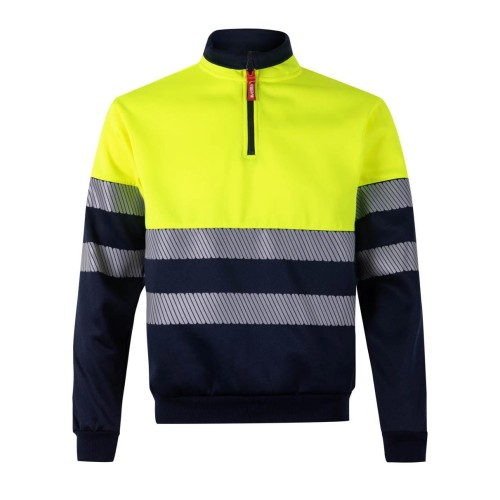 Sudadera alta visibilidad bicolor Velilla 305703 Azul Navy-Amarillo