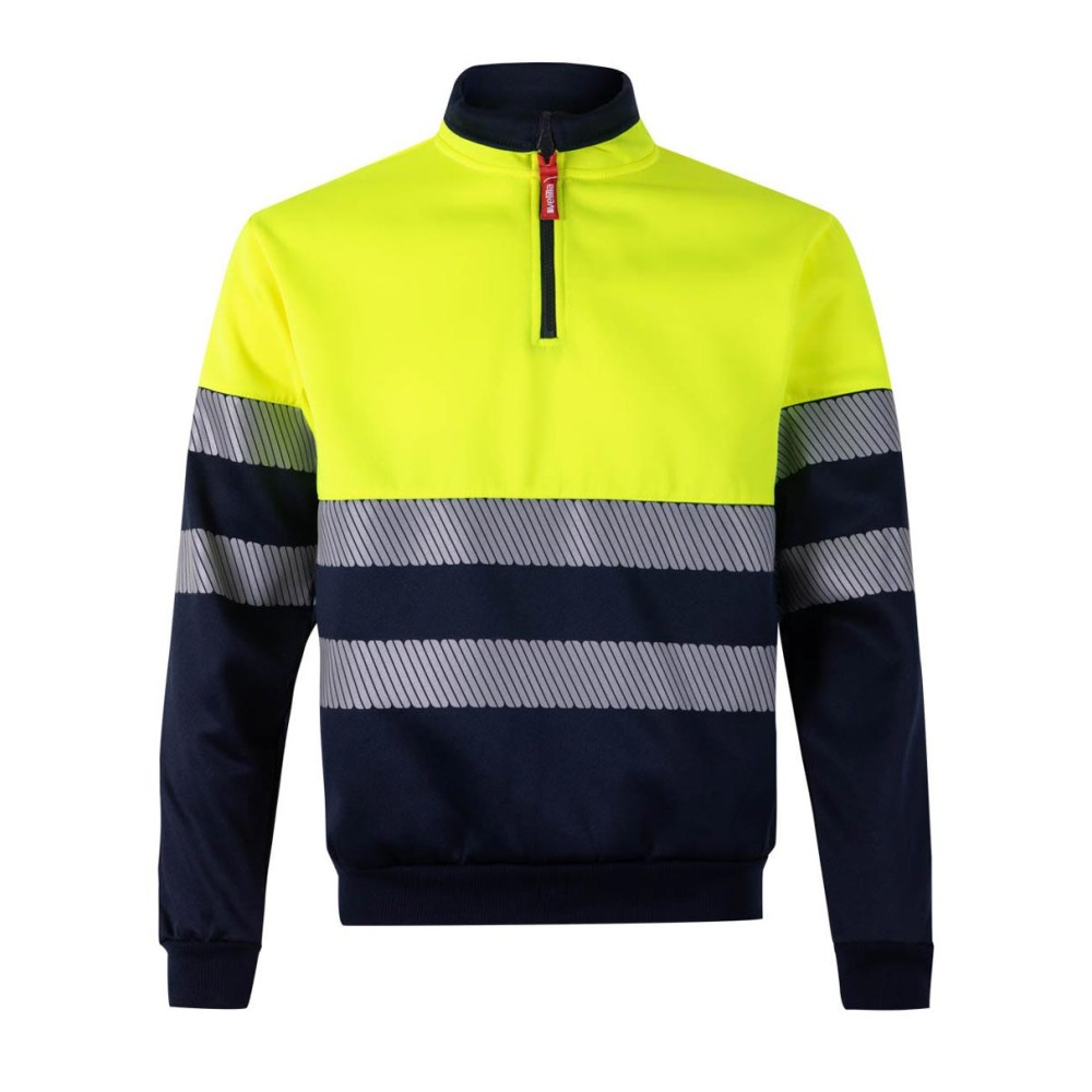 Sudadera alta visibilidad bicolor Velilla 305703 Azul Navy-Amarillo
