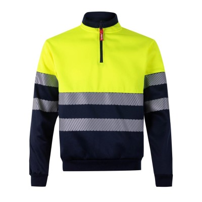 Sudadera alta visibilidad bicolor Velilla 305703 Azul Navy-Amarillo