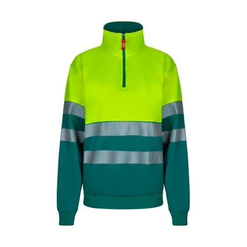 Sudadera alta visibilidad bicolor Velilla 305703 Verde-Amarillo