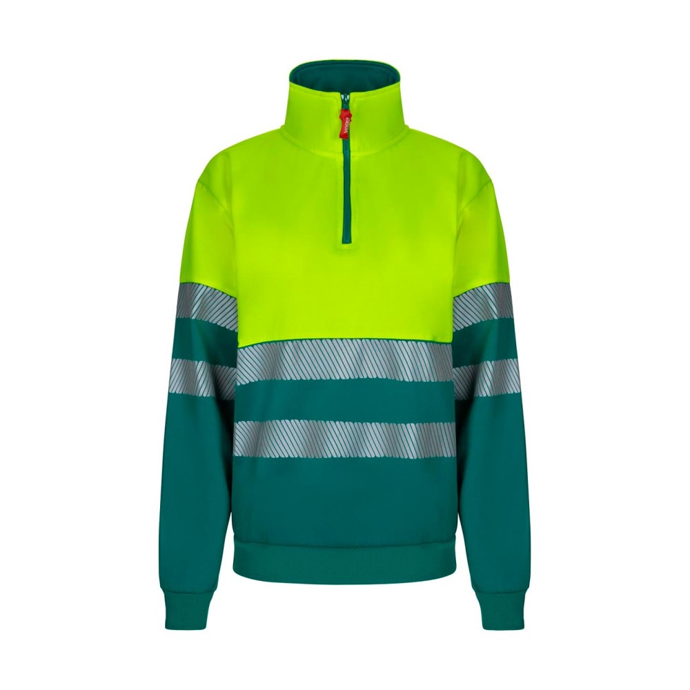Sudadera alta visibilidad bicolor Velilla 305703 Verde-Amarillo