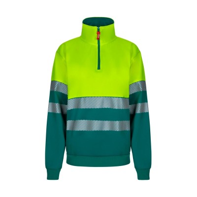 Sudadera alta visibilidad bicolor Velilla 305703 Verde-Amarillo
