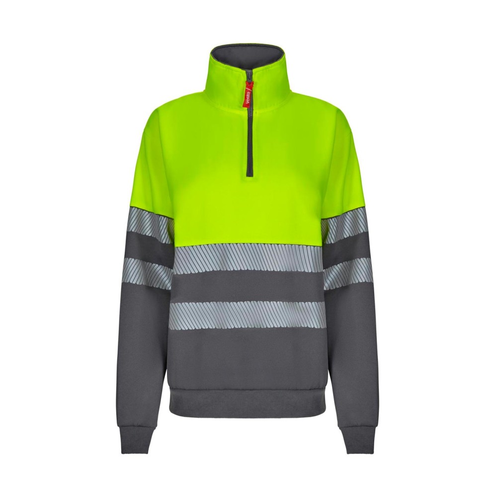 Sudadera alta visibilidad bicolor Velilla 305703 Gris-Amarillo