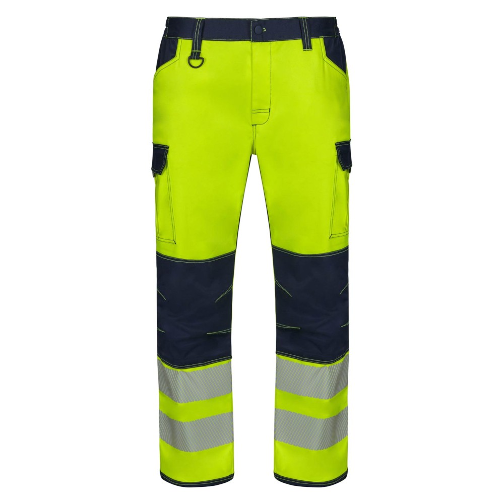 Pantalón alta visibilidad elástico Velilla 303010S Azul Navy-Amarillo