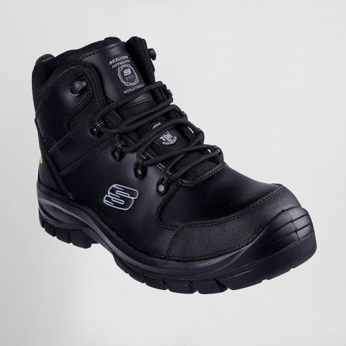 Bota de seguridad SKECHERS negra de hombre con cordones SK200187EC negra