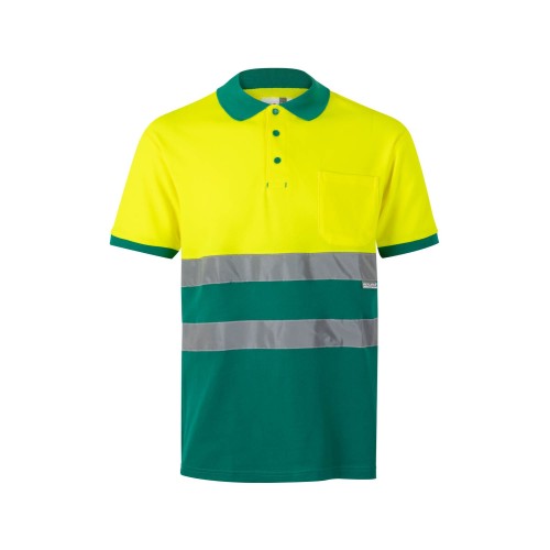 Polo de alta visibilidad bicolor Velilla 305513 Verde-Amarillo