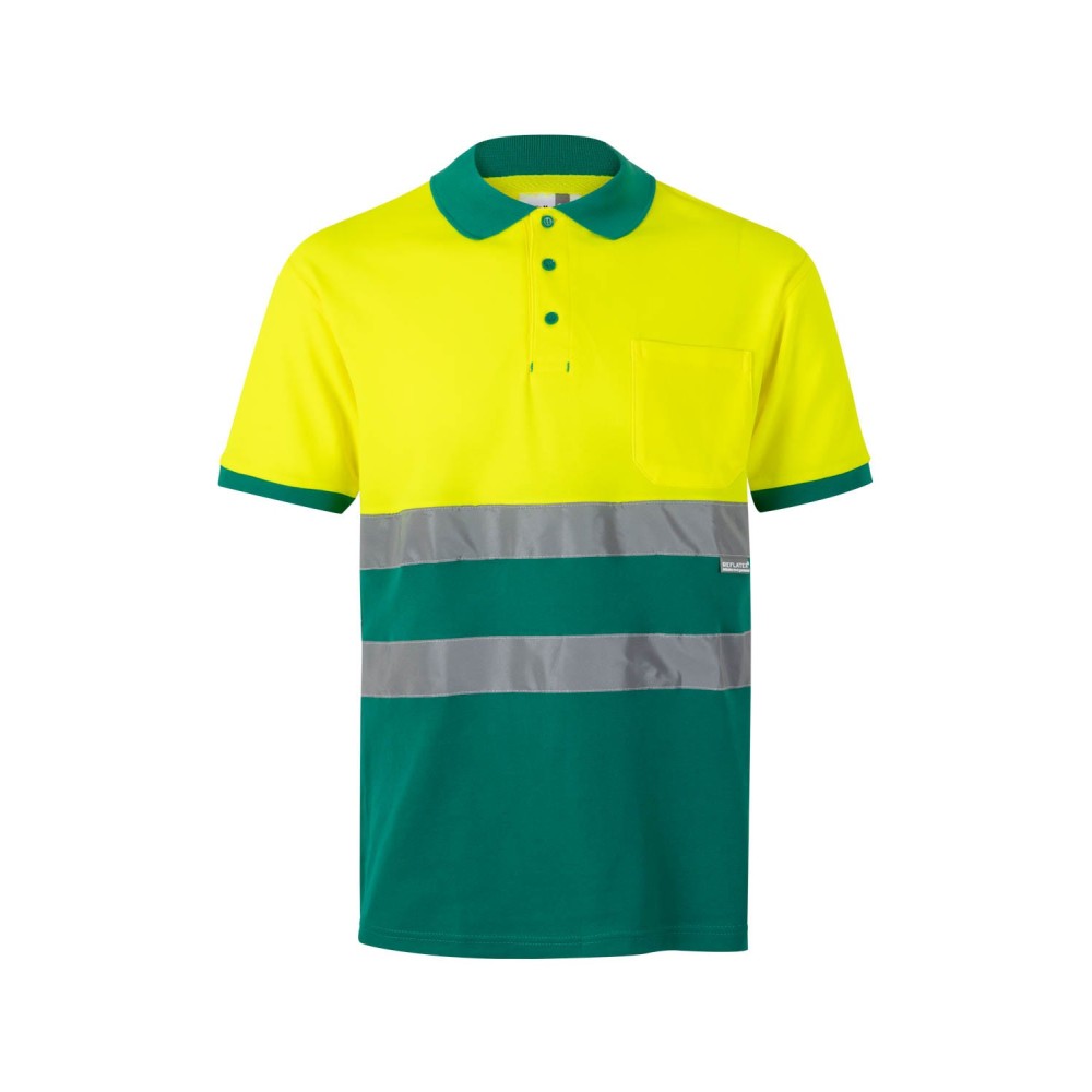 Polo de alta visibilidad bicolor Velilla 305513 Verde-Amarillo