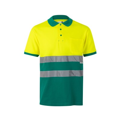 Polo de alta visibilidad bicolor Velilla 305513 Verde-Amarillo