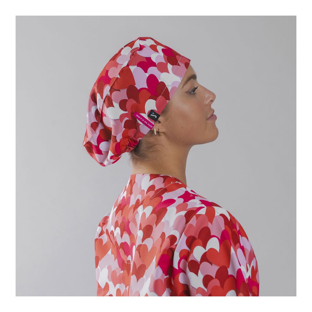 Gorro cirujano goma Agatha Garys 400008 cuore rojo