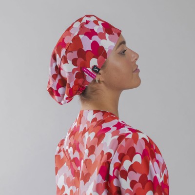 Gorro cirujano goma Agatha Garys 400008 cuore rojo