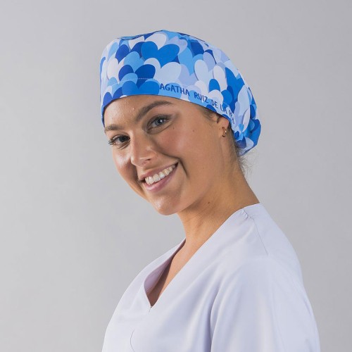 Gorro cirujano goma Agatha Garys 400008 cuore azul