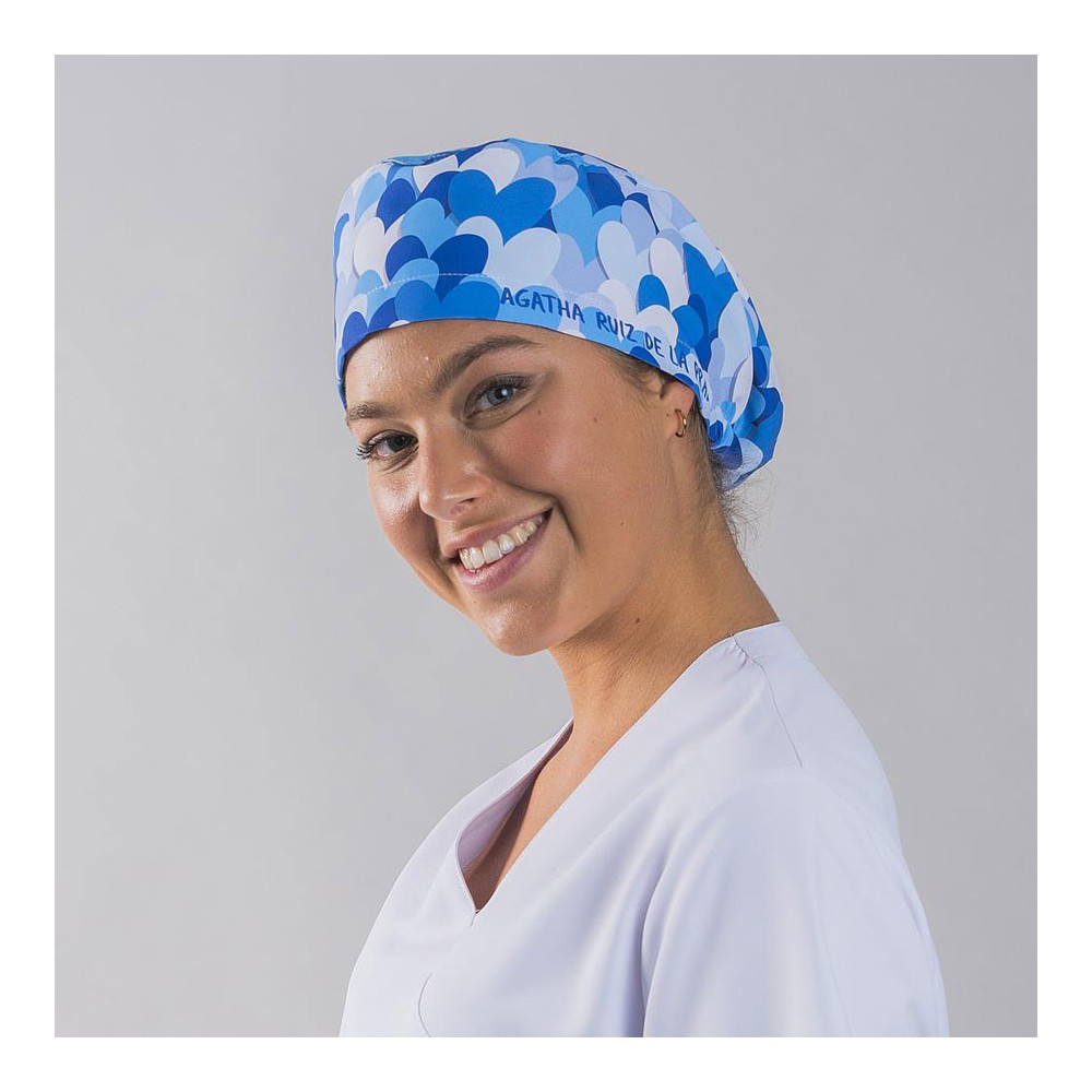 Gorro cirujano goma Agatha Garys 400008 cuore azul