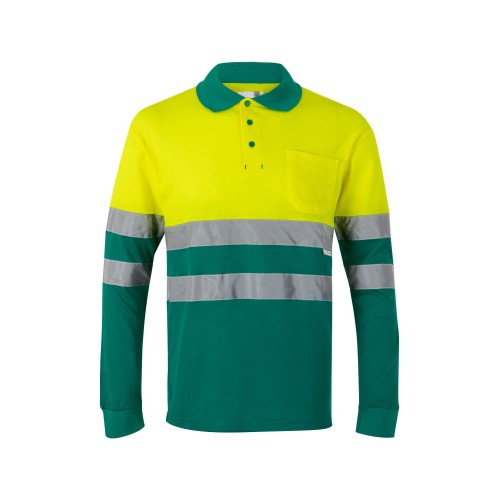 Polo alta visibilidad Velilla 305515 Verde-Amarillo