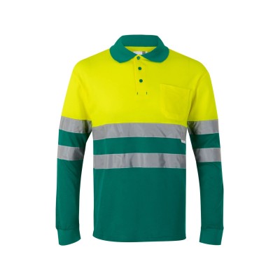 Polo alta visibilidad Velilla 305515 Verde-Amarillo