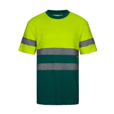 Camiseta alta visibilidad Velilla 305613 Azul Verde-Amarillo Flúor