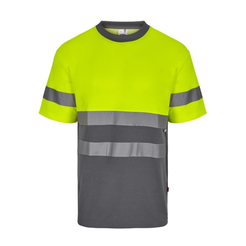 Camiseta alta visibilidad Velilla 305613 Gris-Amarillo Flúor