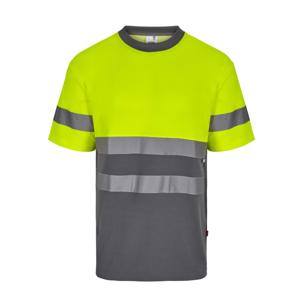 Camiseta alta visibilidad Velilla 305613 Gris-Amarillo Flúor