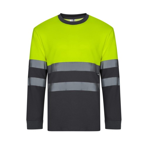Camiseta alta visibilidad Velilla 305615 Gris-Amarillo Flúor