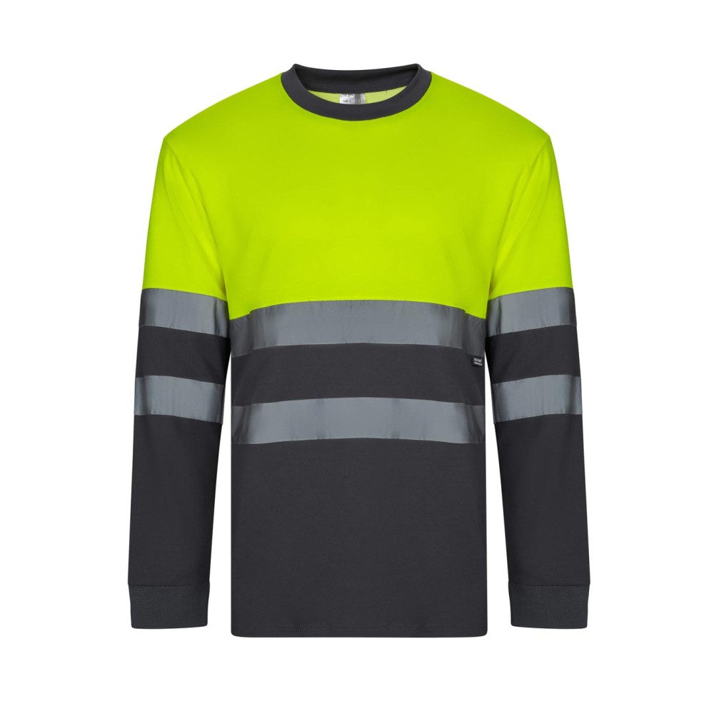 Camiseta alta visibilidad Velilla 305615 Gris-Amarillo Flúor