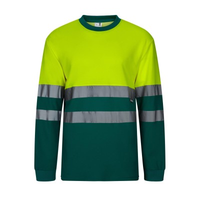 Camiseta alta visibilidad Velilla 305615 Verde-Amarillo Flúor