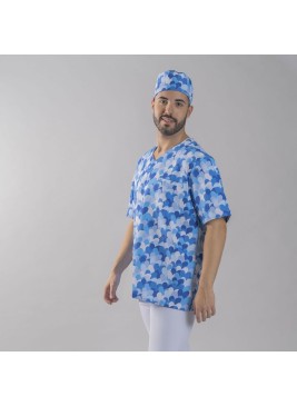 Blusa sanitaria Unisex Agatha Garys 600051 cuore azul