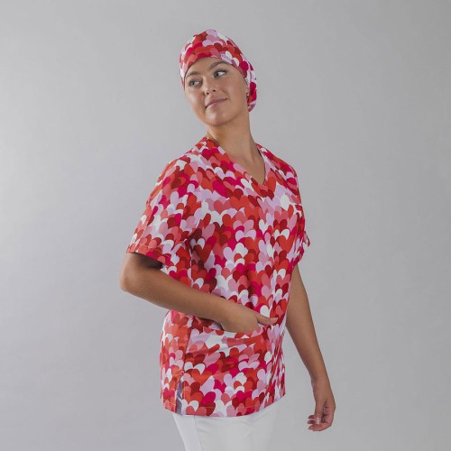 Blusa sanitaria Unisex Agatha Garys 600051 cuore rojo