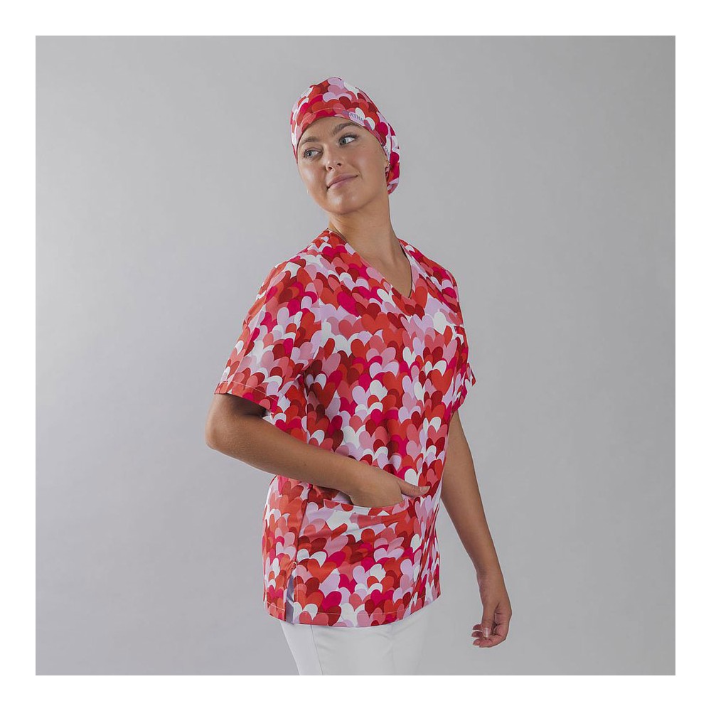 Blusa sanitaria Unisex Agatha Garys 600051 cuore rojo