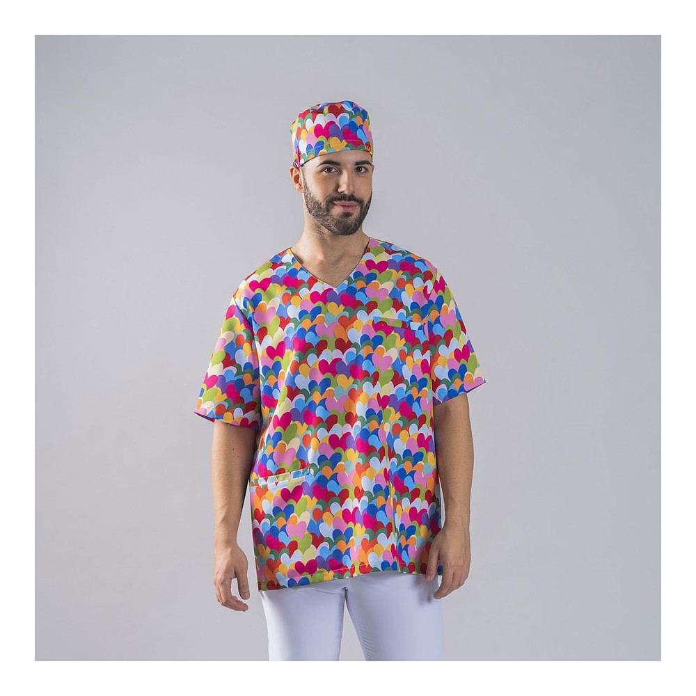 Blusa sanitaria Unisex Agatha Garys 600051 cuore multicolor