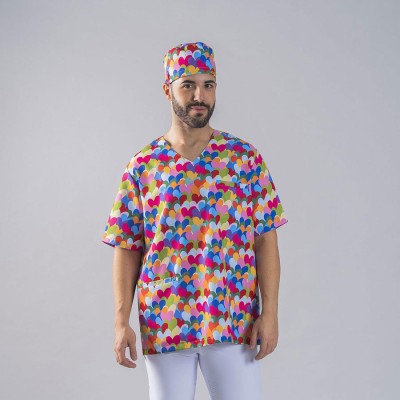Blusa sanitaria Unisex Agatha Garys 600051 cuore multicolor