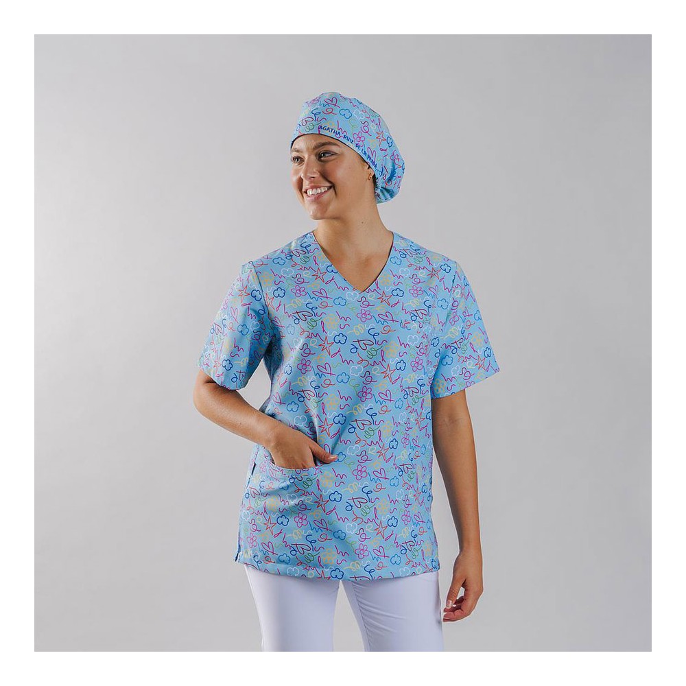 Blusa sanitaria Unisex Agatha Garys 600051 pinceladas