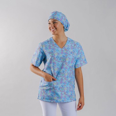 Blusa sanitaria Unisex Agatha Garys 600051 pinceladas